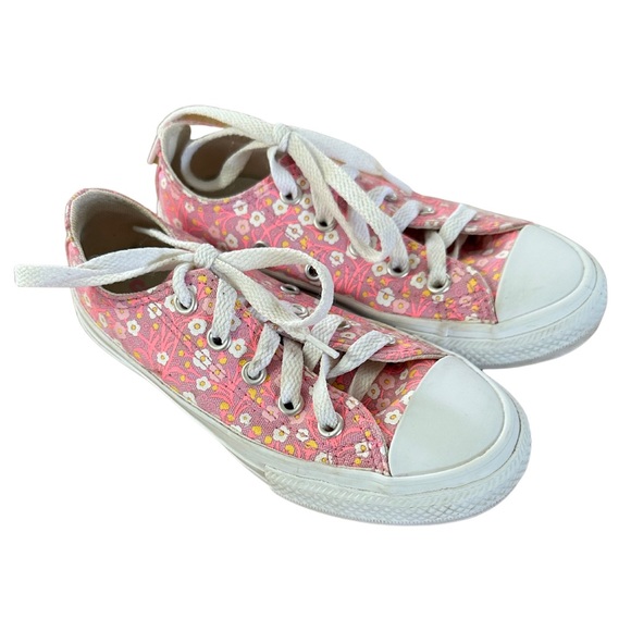 Converse girls pink floral Chuck Taylor All Star running shoes Size 11.5 - Picture 2 of 4